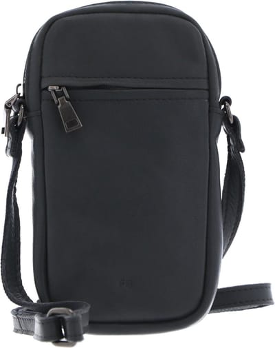 FREDsBRUDER Leren Telefoontasje Schoudertas FB Mobile Bag Dark Grey Grijs