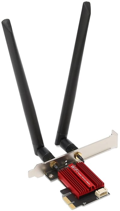 Allecto - PCI Express-netwerkkaart - Gigabit Ethernet-kaart - Dual-band WiFi-kaart - Desktop-pc - Bluetooth 4.0 - 1200MBPS - Geschikt voor Windows ...
