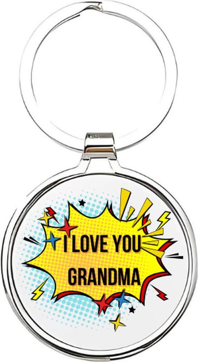 Akyol - I love you grandma Sleutelhanger - oma - De liefste oma - Oma sleutelhanger - grootmoeder sleutelhanger - Sleutelhanger voor oma - Familie sleutelhanger - verjaardagscadeautje - cadeau voor oma - grandmother - Bebbe - 4 x 7,5 CM