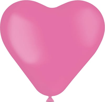 Folat - Ballonnen Hart Rosey Pink 25 cm - 8 stuks - Valentijnsdag versiering - Valentijnsdag cadeau - valentijnsdag