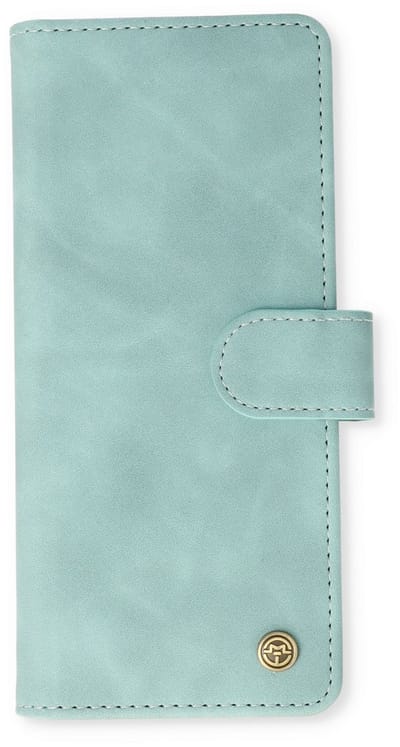Casemania Hoesje Geschikt voor Samsung Galaxy Z Fold 4 - Aqua Blue - Portemonnee Book Case