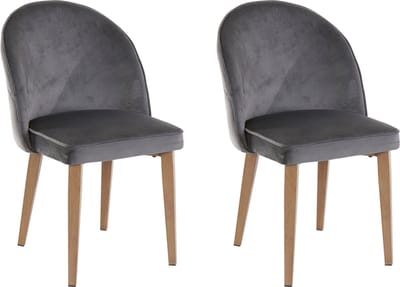 Paola-Eetkamerstoel - 2 Pack - Antraciet