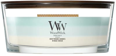 WoodWick Hearthwick - Trilogy Driftwood Shores - Ellipse Geurkaars - 50 branduren