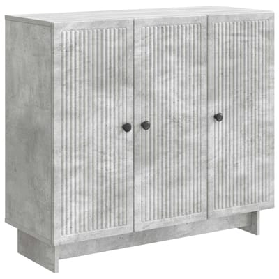 vidaXL - Dressoir - Betongrijs - 89 - x - 34,5 - x - 80 - cm - Bewerkt - hout