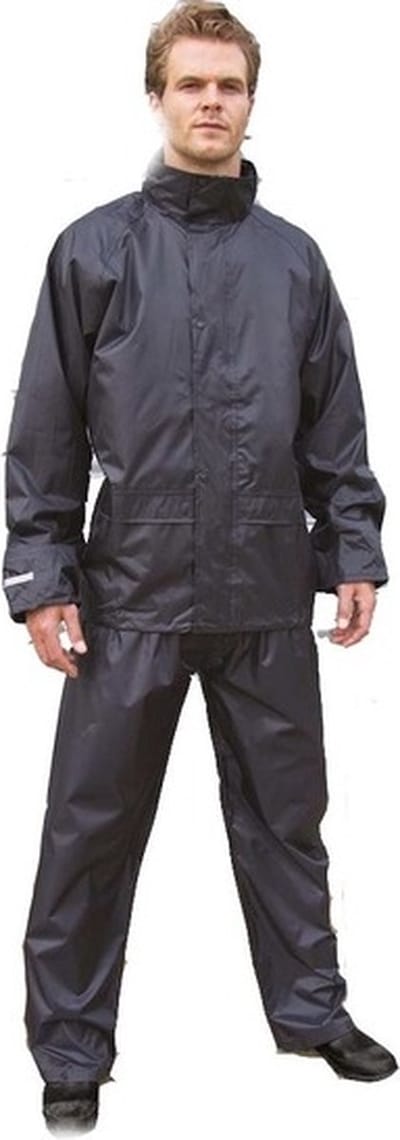 Grote maten zwart All Weather regenpak voor volwassenen XXXL