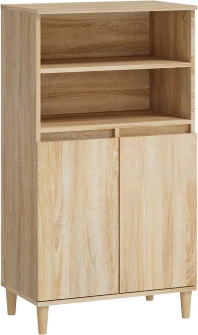 vidaXL - Hoge - kast - 60x36x110 - cm - bewerkt - hout - sonoma - eikenkleurig