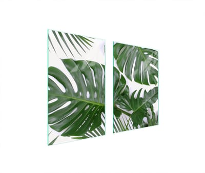 TMK ArtDeko - Serie Monstera - Glazen Beschermer - Snijplank - Veilig en Praktisch