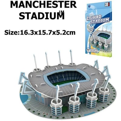 Puzzle en Papier de Terrain de Football 3D Différents Styles Puzzle DIY Divertissement Jeux de Société Modèle de Terrain de Football Construction de Stade TMZ gray