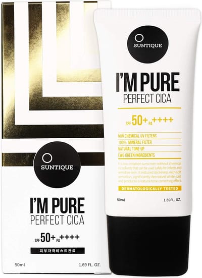 Écran solaire - SPF 50 - Minéral - Crème - Protection UV - Peaux sensibles blanc