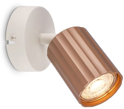 BRILONER Skaft - Wandlamp binnen - draaibaar spotlamp - GU10 fitting - metaal - max. 9W - koffie kleur - 8x8x12.5 cm
