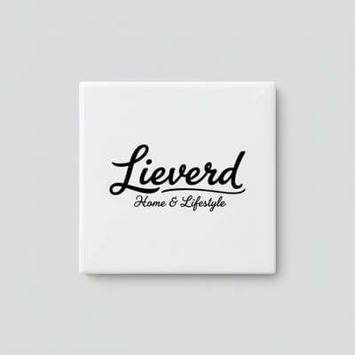 Minimalistische Woontekst Decoratieve Keramische Tegel 15x15 cm – “Lieverd Home & Lifestyle” Moderne Wanddecoratie