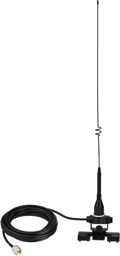 Mobiele Radioantenne - VHF UHF Antenne - Radio Communicatie - Dual Band Dekking - 53 cm - Zwart