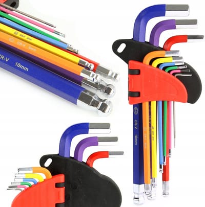 BJC Serie - Inbussleutelset - 1,5-10mm - Kleurrijke Zeshoekige Sleutels - CRV