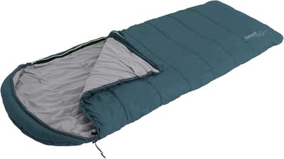 Comfortabele 3-Seizoenen Slaapzak Rechthoekig 195 cm Blauwgroen