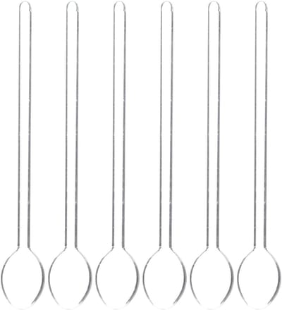 Set van 6 Mini Koffielepels voor Espresso en Thee - Ideaal voor Roeren en Mixen, 14.2 cm Lange Lepels
