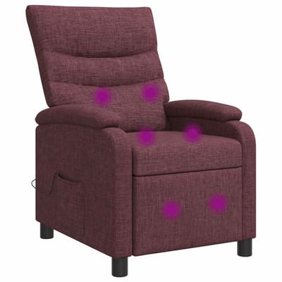 vidaXL - Massage - Relaxstoel - Paars - Stof