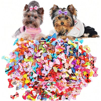 Pinces à Cheveux Nœud Papillon pour Animaux de Compagnie, Nœuds de Toilettage pour Animaux, Décorations de Cheveux pour Petits Chiens, Accessoires de Port Quotidien pour Petits Chiens et Chats, Convient pour de Multiples Occasions Mixed Colors 10 pcs