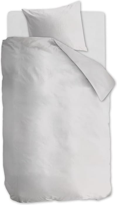 Ambiante Cotton Uni dekbedovertrek - Effen - Eenpersoons - 140x200/220 - Wit