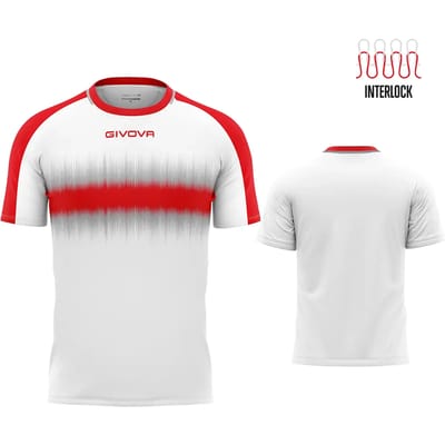 Sportshirt Givova Radio Rood-wit Wit - XL