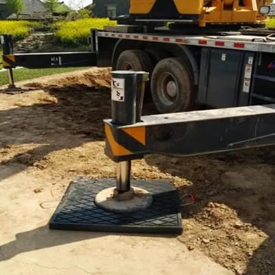 Uitleggerplaten heftruck - Stabilisatie platen - Voertuig stabiliseren - Hoge dichtheid materiaal - 12x12 inch - Zwart