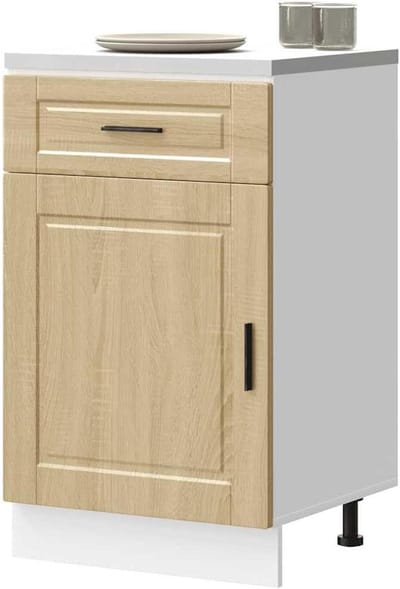 Voorraadkast Keuken - Onderkast Dressoir - Keuken Organiseren - Verstelbare Poten - 50 x 46 x 815 cm - Sonoma Eiken