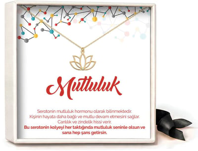 Pera Jewelry - 925 sterling zilveren Lotus ketting - Lotus Kolye – Mutluluk - Collier - Ketting Dames - Ketting met Hanger