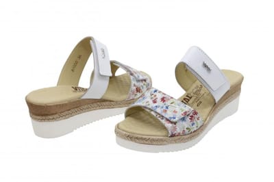 Vital Slippers - Vital olivia nappa flower weiss slipper