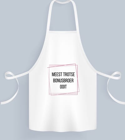 Akyol - meest trotse bonusbroer ooit Keukenschort - Broer - trotse bonusbroer - verjaardagscadeau - verjaardag - cadeau - cadeautje voor broer - broer artikelen - kado - geschenk - gift - 82 bij 71 cm