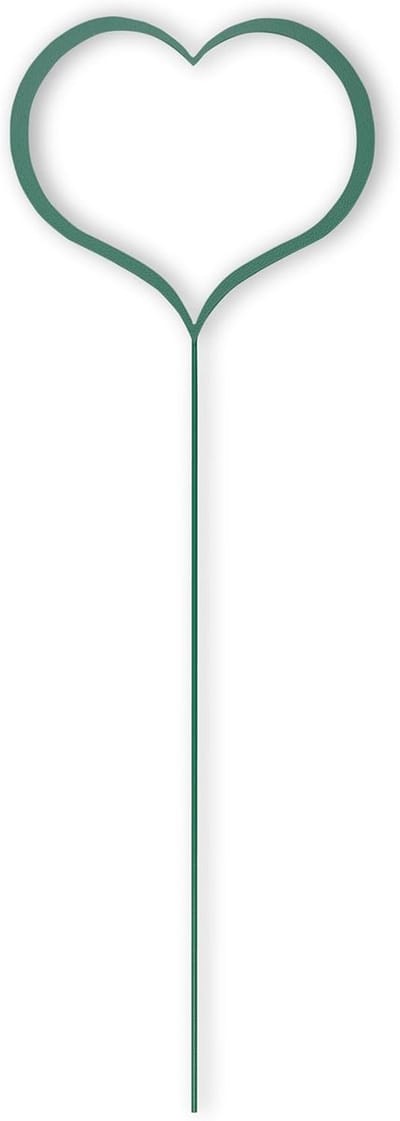 Grote Hartvormige Steker - Tuindecoratie Bodem - Tuin Aankleden - Open Design - 73 x 25.5 cm - Groen