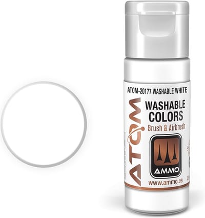 AMMO by Mig Jimenez Hobbyverf Acrylverf - MIG 20177 ATOM - Washable White - Acryl - 20ml Verf flesje - 20 ml