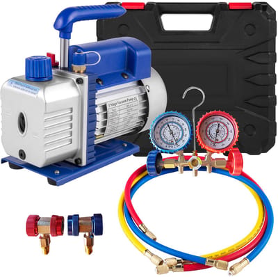 4CFM 1/4 Pk Lucht Vacuümpomp HVAC Koel- en Airconditioning Verdeelstukmeterset R134a-Kit