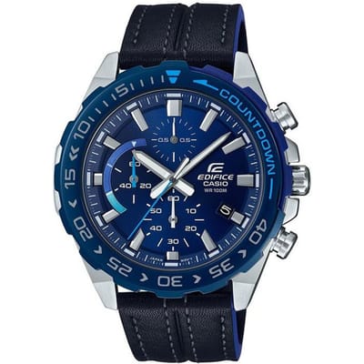 Casio Horloge Heren staal 52mm Edifice EFR-566BL-2AVUEF
