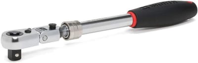 Telescopische Steekslak 1/2 Inch met Scharnierend Hoofd - 294-432 mm Verstelbare Lengte - 72 Tanden - 5° Rotatiehoek - Veiligheidsvergrendeling - Geschikt voor Lastig Bereikbare Plaatsen