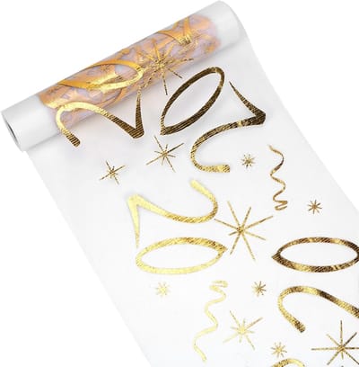 Tafelloper - Goud op rol - Tafeldecoratie voor 20e , jubileum en feest - 28 cm x 10 m