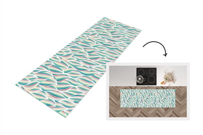 Keukenloper - Loper keuken - Patronen - Strand - Zee - Abstract - 150x50 cm - Keukenloper vinyl