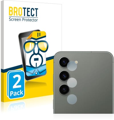 BROTECT - Screenprotector voor Samsung Galaxy S23 (ALLEEN Camera Lens) - Folie Beschermfolie transparant 2 Stuks