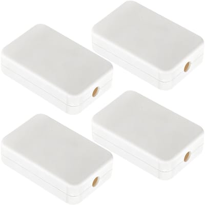 Set van 4 Mini Klemdozen 55 x 35 x 15 mm voor Elektronische Projecten - Opbouwdozen voor Circuitborden en Aansluitingen in Wit ABS