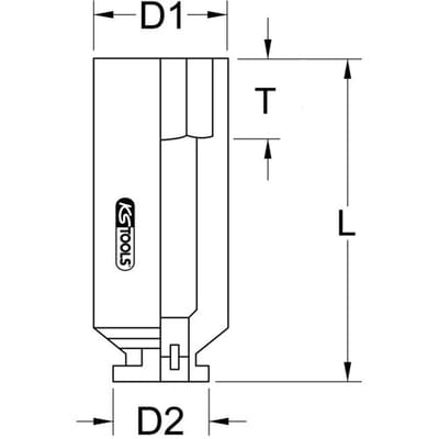 KS Tools 460.4503 3/4 vierkante krachtsteekvoet, 20 mm