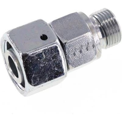 15L & G3/8'' Verzinkt Stalen Rechte Draaidoorvoer Buitendraad 315bar NBR O-ring en Afdichtconus Verstelbaar ISO 8434-1