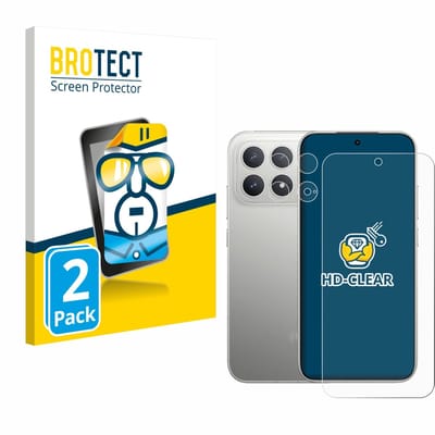 BROTECT - Screenprotector voor Xiaomi Poco F8 Pro (Voor+Camera) - Folie Beschermfolie transparant 2 Stuks