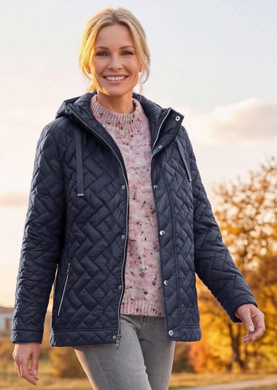 Gewatteerd jack - marine - Gr. 19 van Goldner Fashion