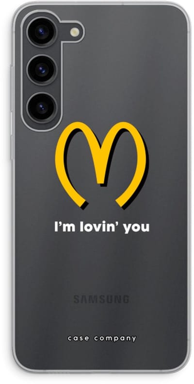 Case Company® - Hoesje geschikt voor Samsung Galaxy S23 Plus hoesje - I'm lovin' you - Soft Cover Telefoonhoesje - Bescherming aan alle Kanten en Schermrand