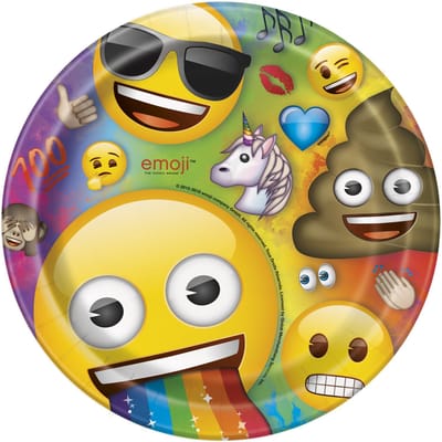 Borden Emoji Versiering 23cm 8 stuks