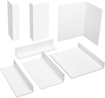 Hoekprofielen PVC - L-profielen Ongelijkbenig - Randafwerking Bouw - UV- en weerbestendig - 100x20x3mm 2 meter - Wit