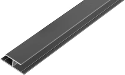 Aluminium H-profiel - Verbindingsprofiel Platen - Dubbelwandige Platen - Gepoedercoat RAL 7016 - 6 mm dikte - Antraciet