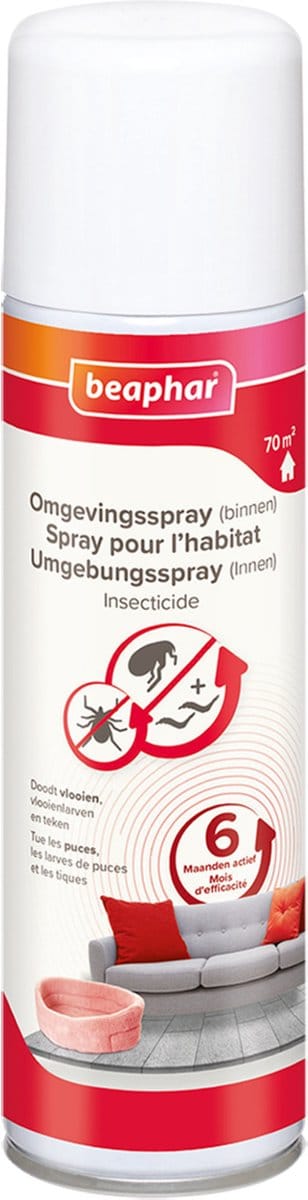 Beaphar Omgevingsspray Hond/Kat Vlo En Teek - Anti vlooienmiddel - 250 ml