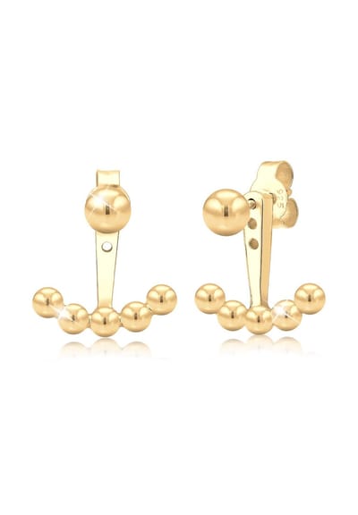 Elli Oorbellen Ear Jacket Bal Geo Trend 925 verguld zilver