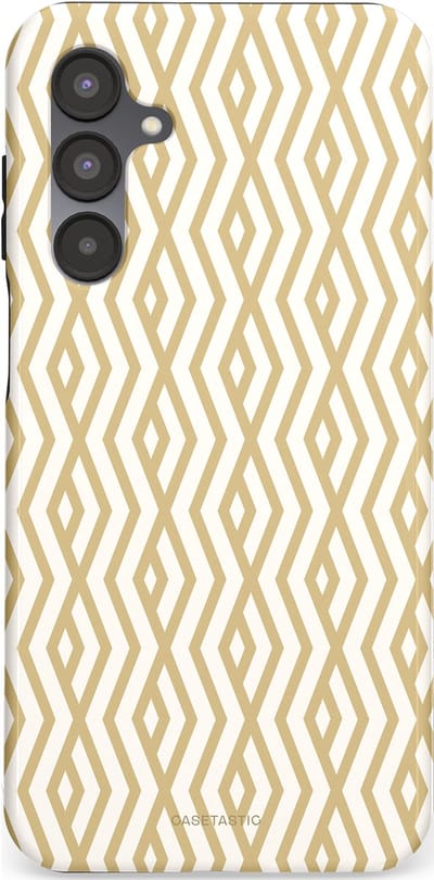 Casetastic Hoesje Geschikt voor Samsung A16 - Stijlvolle Beschermende Duo-layer Case - Art Deco Goud