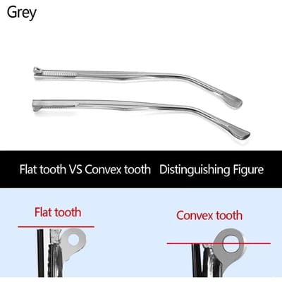 2 stuks Universele Brillenpoot Vervanging Poot Brilmontuur Zonnebril Bril Vervanging Metalen Poot Reparatie Brillenonderdeel gray