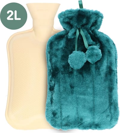 Willy Winkel®-Kruik-Kruik met hoes -Warmwaterkruik met hoes-warmwaterzak-7 uur warm-2 liter-Groen